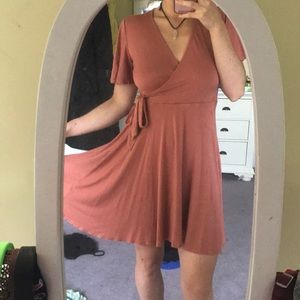 Peach colored sundress